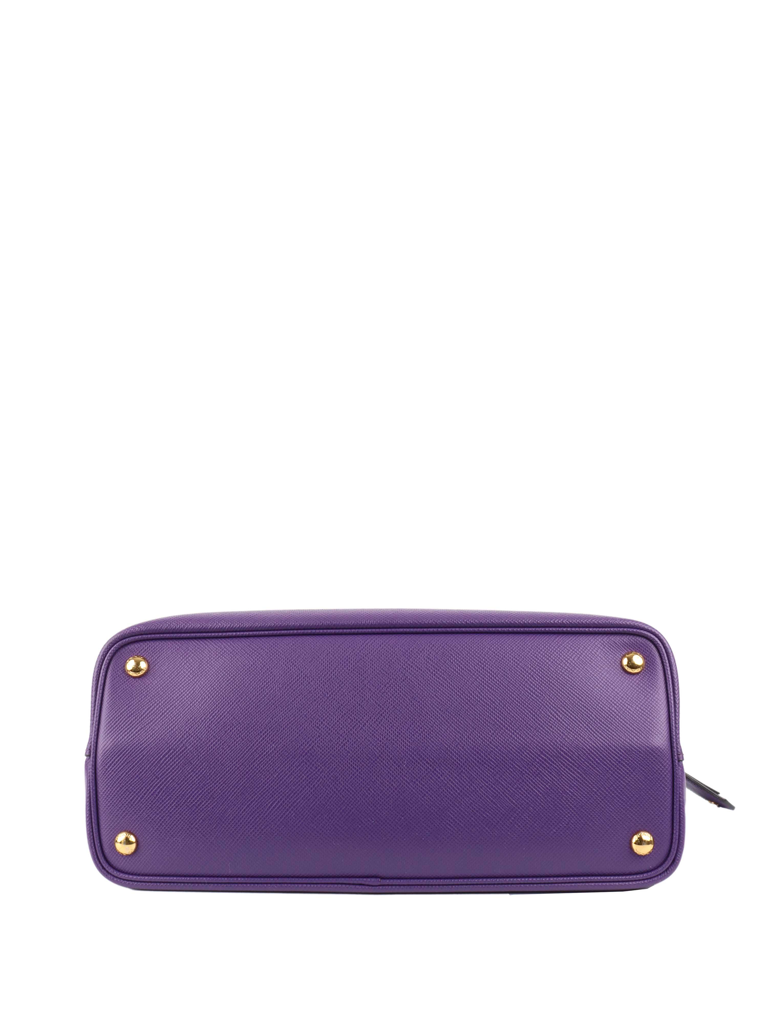 Prada Limited Edition Purple Saffiano Leather Tote Bag for Women | Luxury Designer Handbag for Work, Travel & Everyday Use