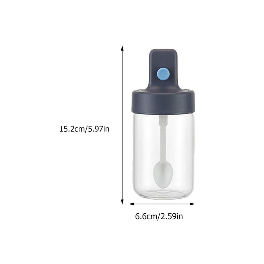 Hemoton 1pc Clear Glass Salt Shaker & Oil Bottle with Lid - Airtight Kitchen Storage Container for Sugar, Spices, Liquids - Perfect for Cooking, Baking, Coffee Bar & Home Decor