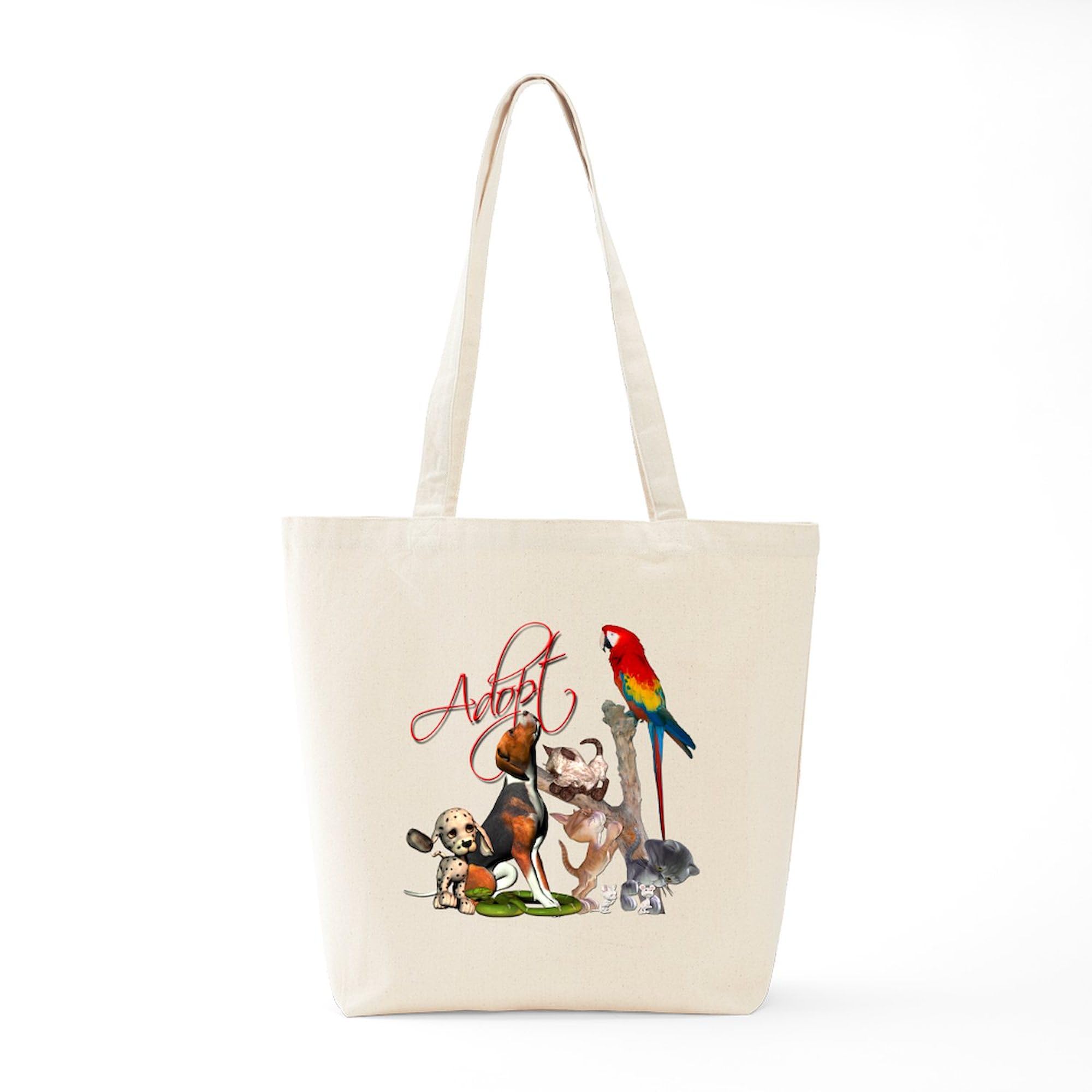 Adopt A Pet Tote Bag - Eco-Friendly Natural Canvas Reusable Shopping Bag for Groceries, Beach & Everyday Use