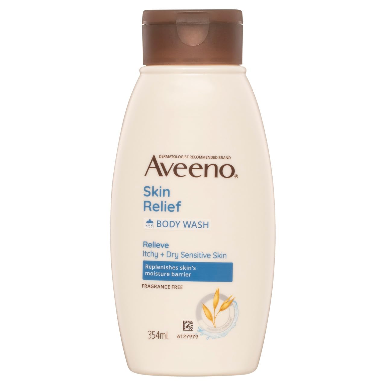 Aveeno Fragrance-Free Skin Relief Body Wash - 12 Ounce (Pack of 12) | Soothing Oatmeal Formula for Dry, Sensitive Skin | Perfect for Daily Shower & Eczema Care