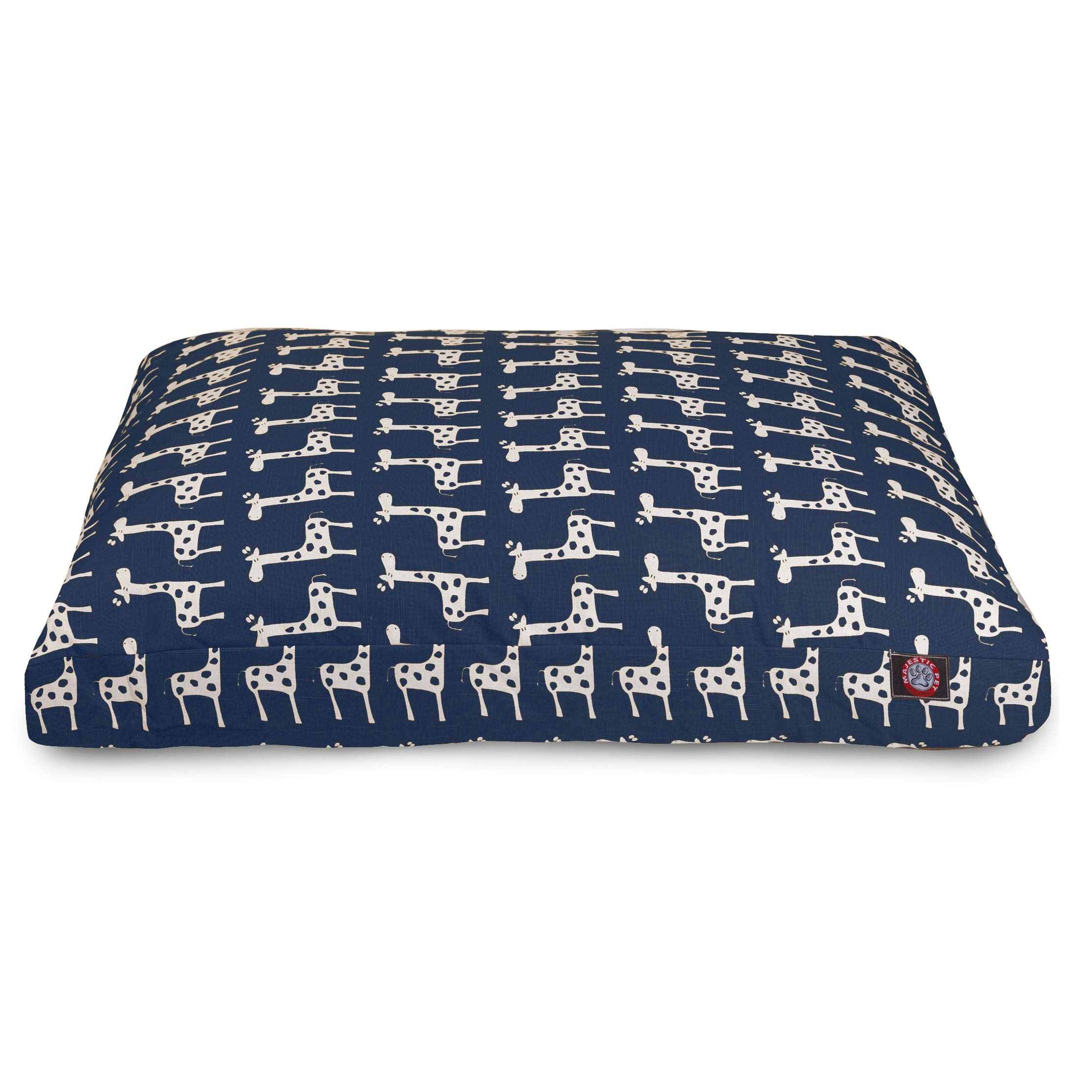 Majestic Pet Stretch Navy Blue Large Rectangle Dog Bed - Soft & Comfortable Orthopedic Support for Medium to Large Dogs - Perfect for Bedrooms, Living Rooms & Pet Crates