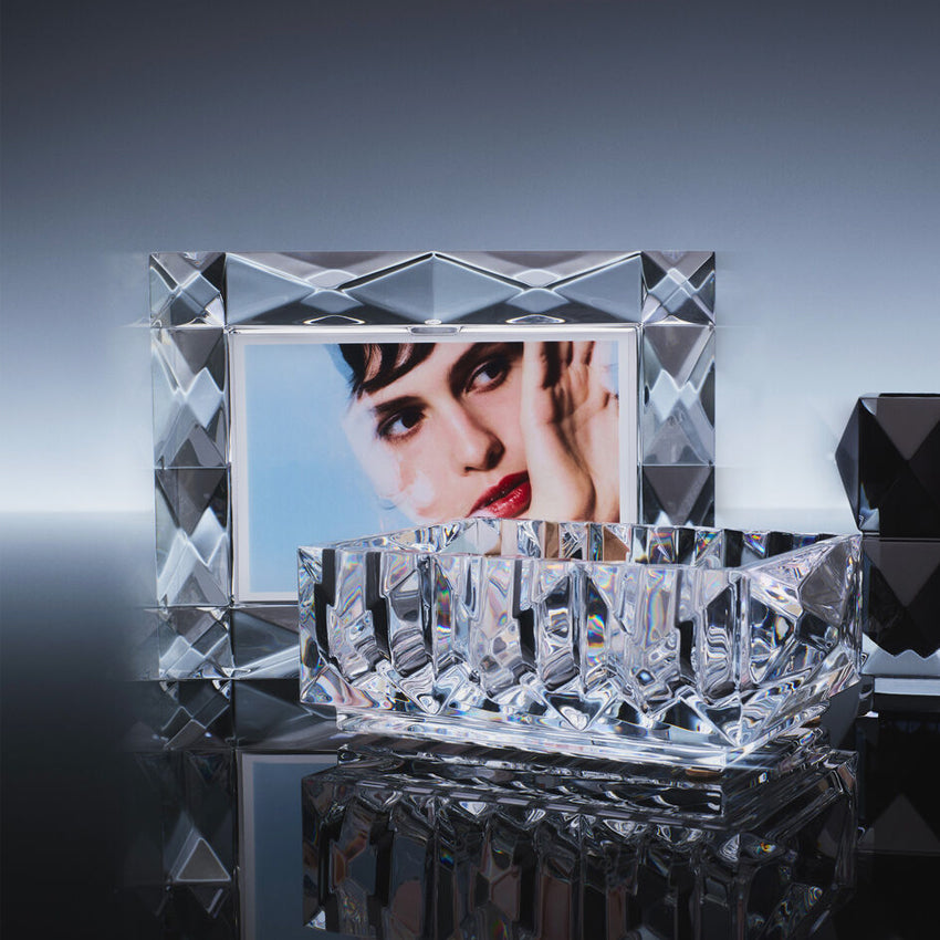 Baccarat Louxor Picture Frame - Elegant Glass Photo Frame for Home Decor, Office Display & Gift Giving