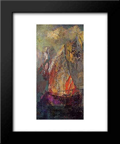Odilon Redon 20x24 Framed Boat Art Print - Vintage Nautical Wall Decor for Living Room, Bedroom & Office