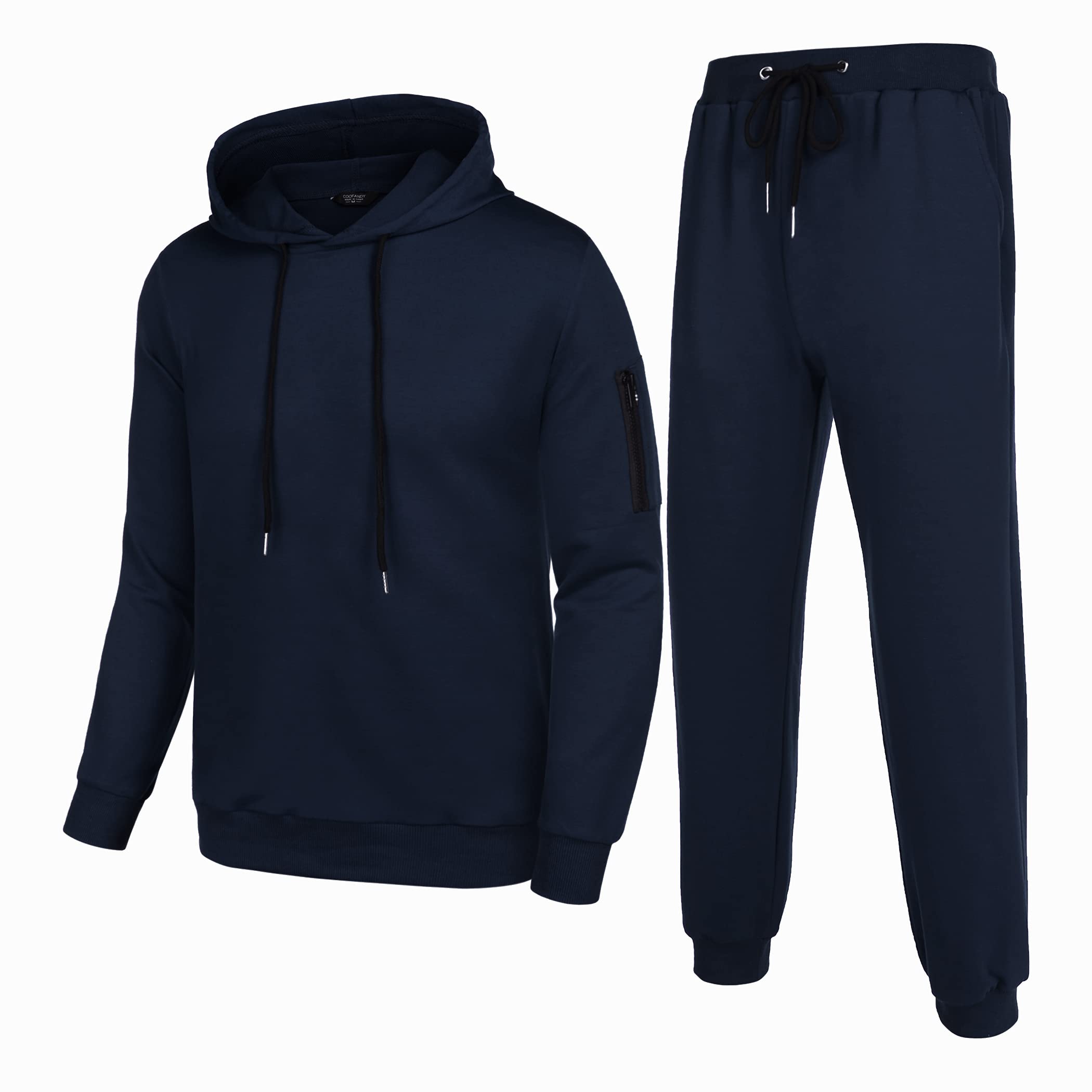 COOFANDY Men's 2-Piece Hooded Tracksuit Set - Athletic Sweatsuit for Running, Jogging & Gym Workouts | Casual Sportswear for Men | Perfect for Workouts, Lounge Wear & Outdoor Activities
