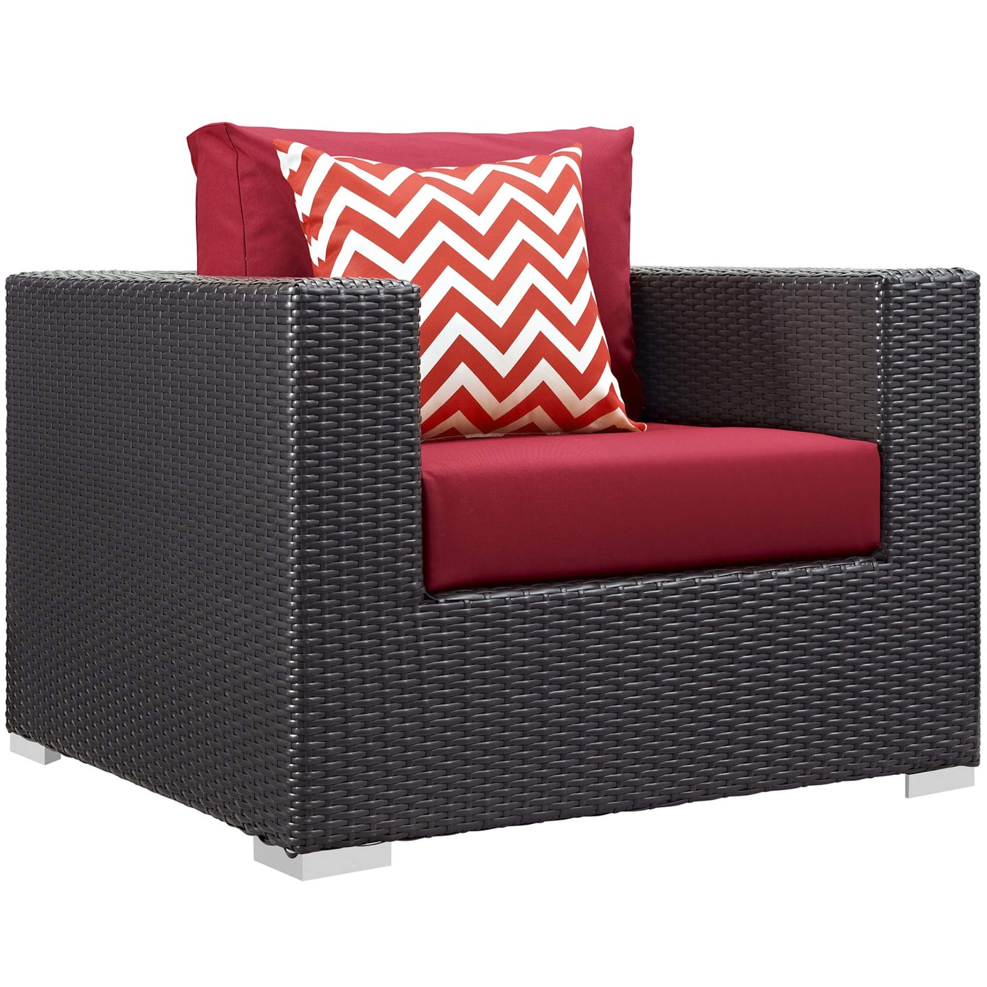 Ergode Convene Outdoor Sectional Sofa Set - Durable Rattan Weave & Weather-Resistant Cushions - Adjustable Modular Design for Patio, Backyard, Poolside - Perfect for Outdoor Entertaining and Relaxation