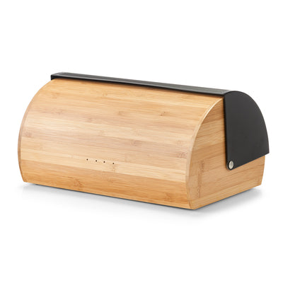 Premium Bamboo & Metal Bread Bin - Airtight Bread Storage Container for Kitchen Countertop - Keep Bread Fresh & Organized - Perfect for Home, Bakery, or Restaurant Use