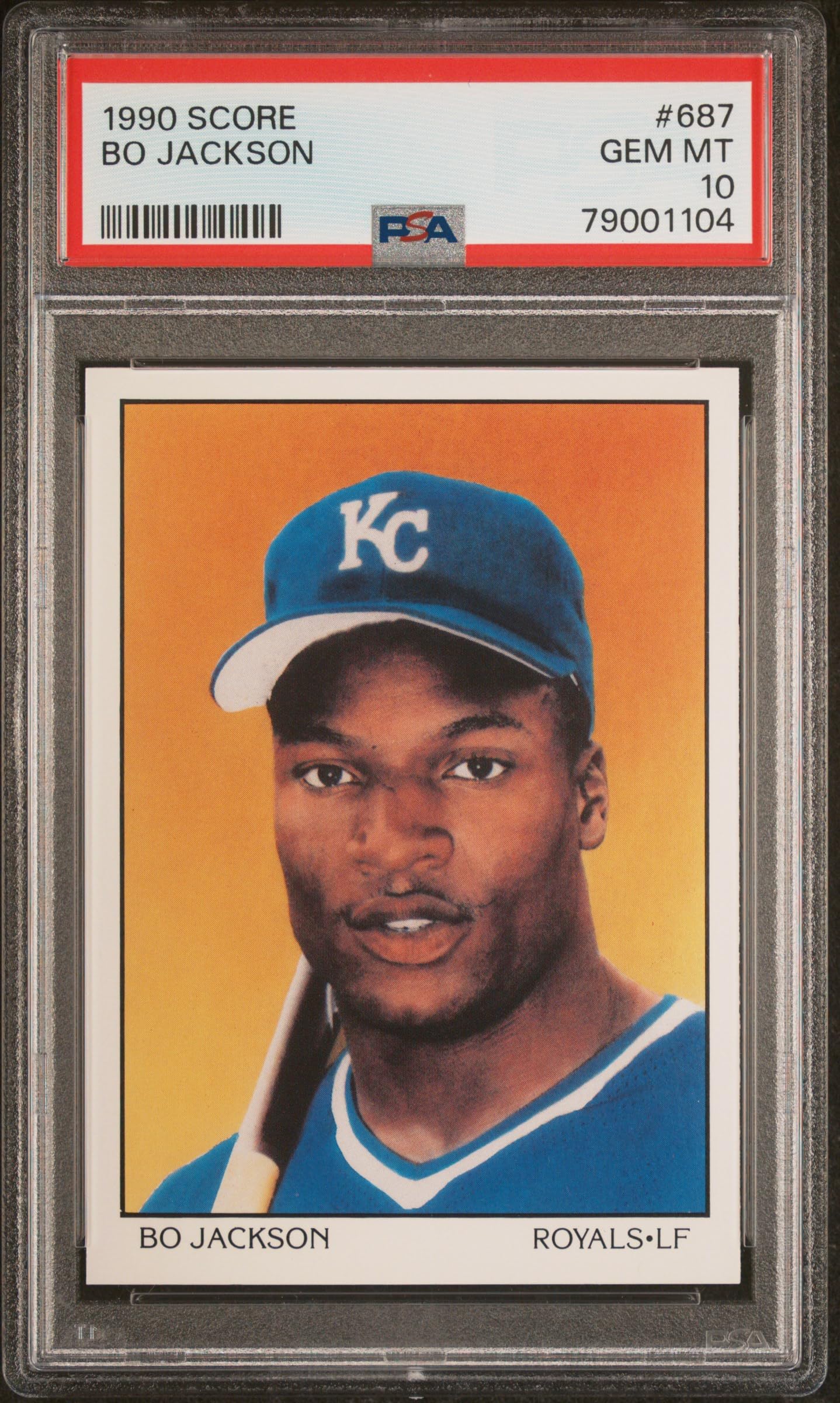 1990 Bo Jackson Score Baseball Card #687 PSA 10 Gem Mint - Rare Collectible for Sports Memorabilia Fans & Investment