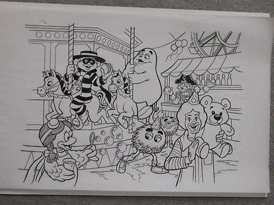 Vintage 1980s McDonald's Original Sketch Art - 11x19 Inch Rare Collectible for Home Decor & Fast Food Memorabilia Enthusiasts