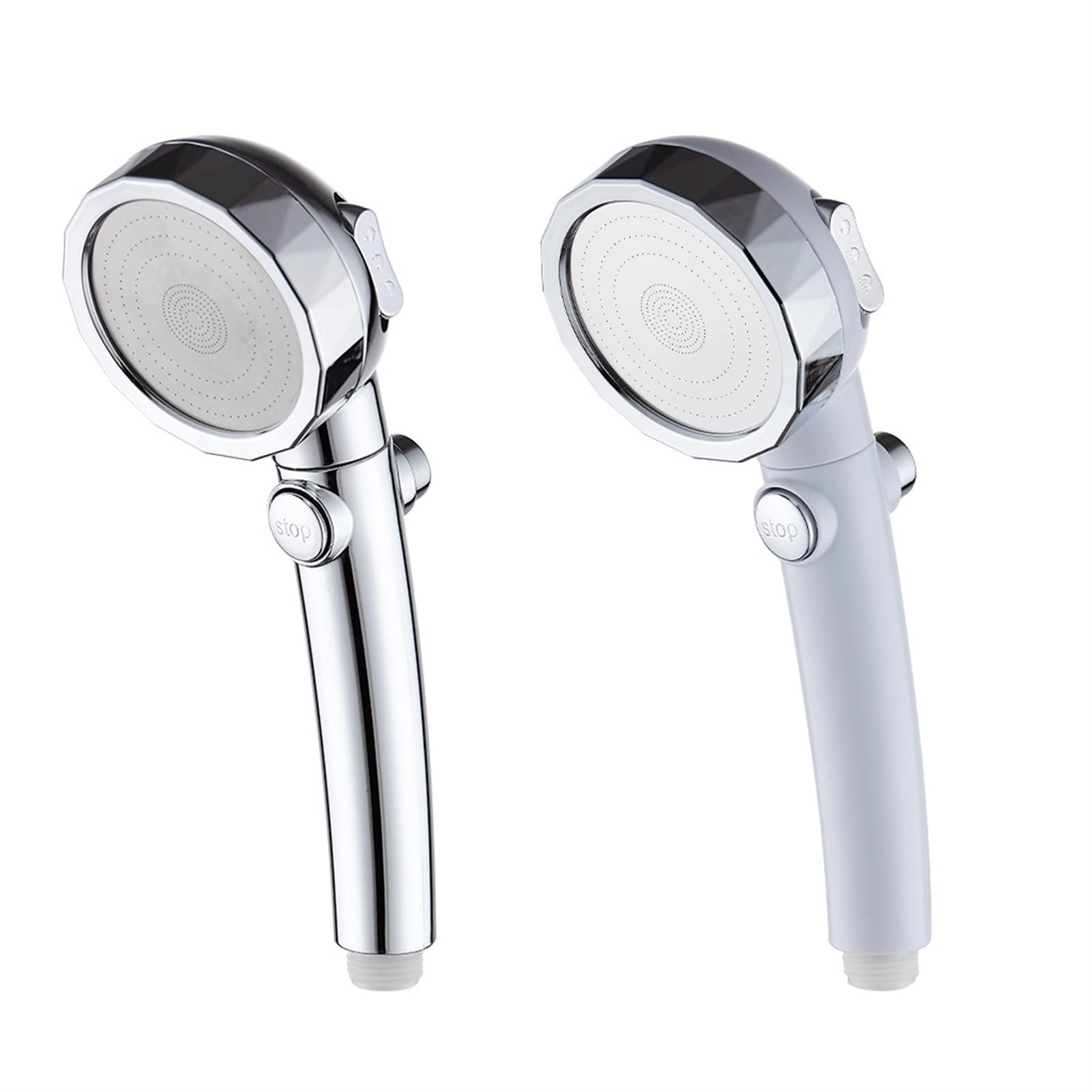 Premium High Pressure ABS Shower Head - Adjustable Water Saving Luxury Showerhead for Home & Hotel Bathrooms - Universal Fit Sprayer in Silver White - Perfect for Spa-Like Experience & Water Conservation