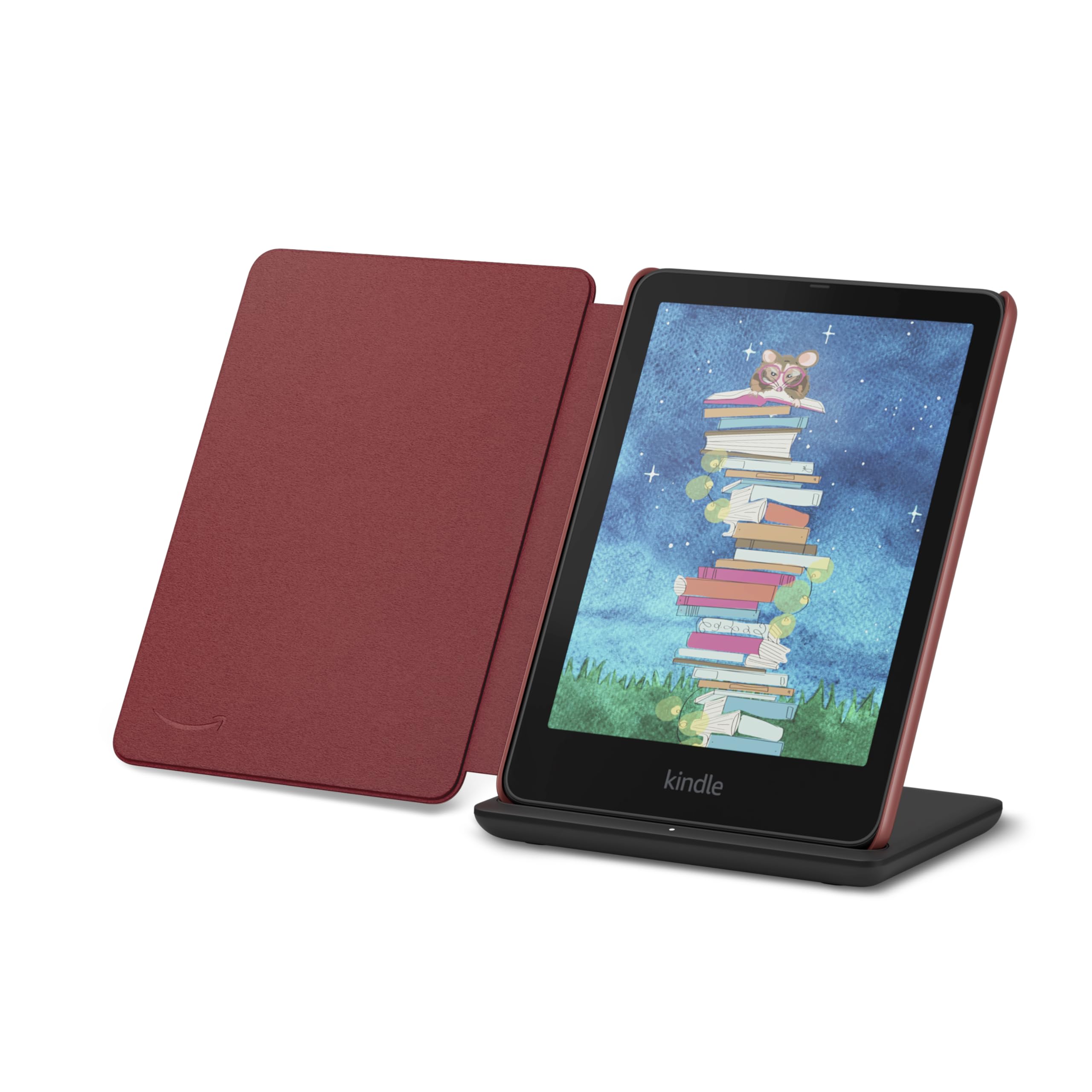 Amazon Kindle Colorsoft Signature Edition Essentials Bundle (32GB) - Black with Premium Leather Cover & Wireless Charging Dock - Perfect for Reading, Travel & Gifts