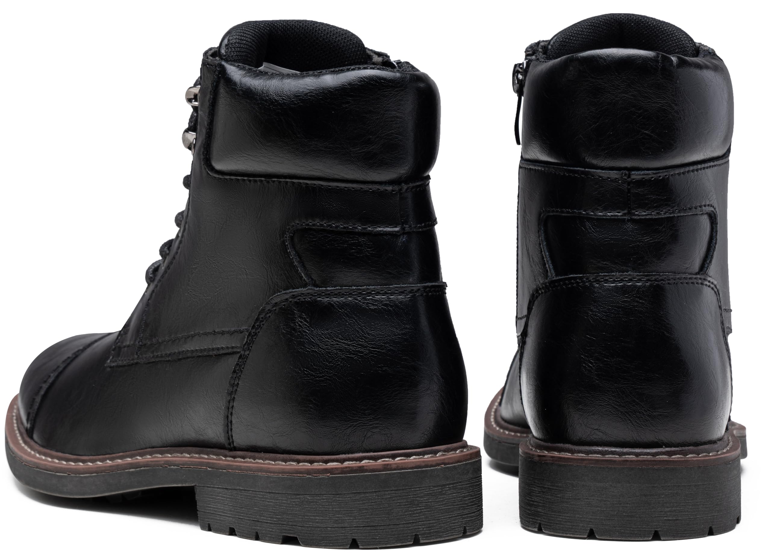 Jousen Men's Leather Retro Dress Boots - Cap Toe Formal Boots for Business & Casual Wear | Perfect for Office, Parties & Date Nights
