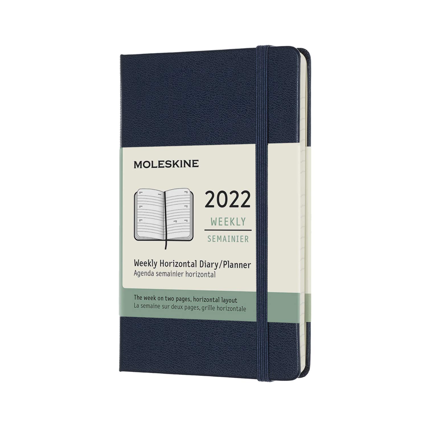 Moleskine 2022 Weekly Horizontal Planner - 12 Month Pocket Size (3.5