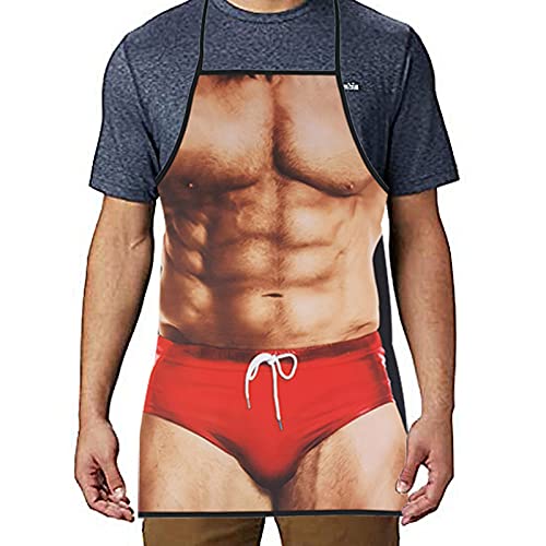 Funny Kitchen Aprons for Men - Novelty Cooking Apron with Humorous Design - Perfect Gag Gift for BBQ, Grilling & Cooking Enthusiasts