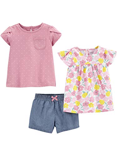 Denim/Pink Dots/White Floral