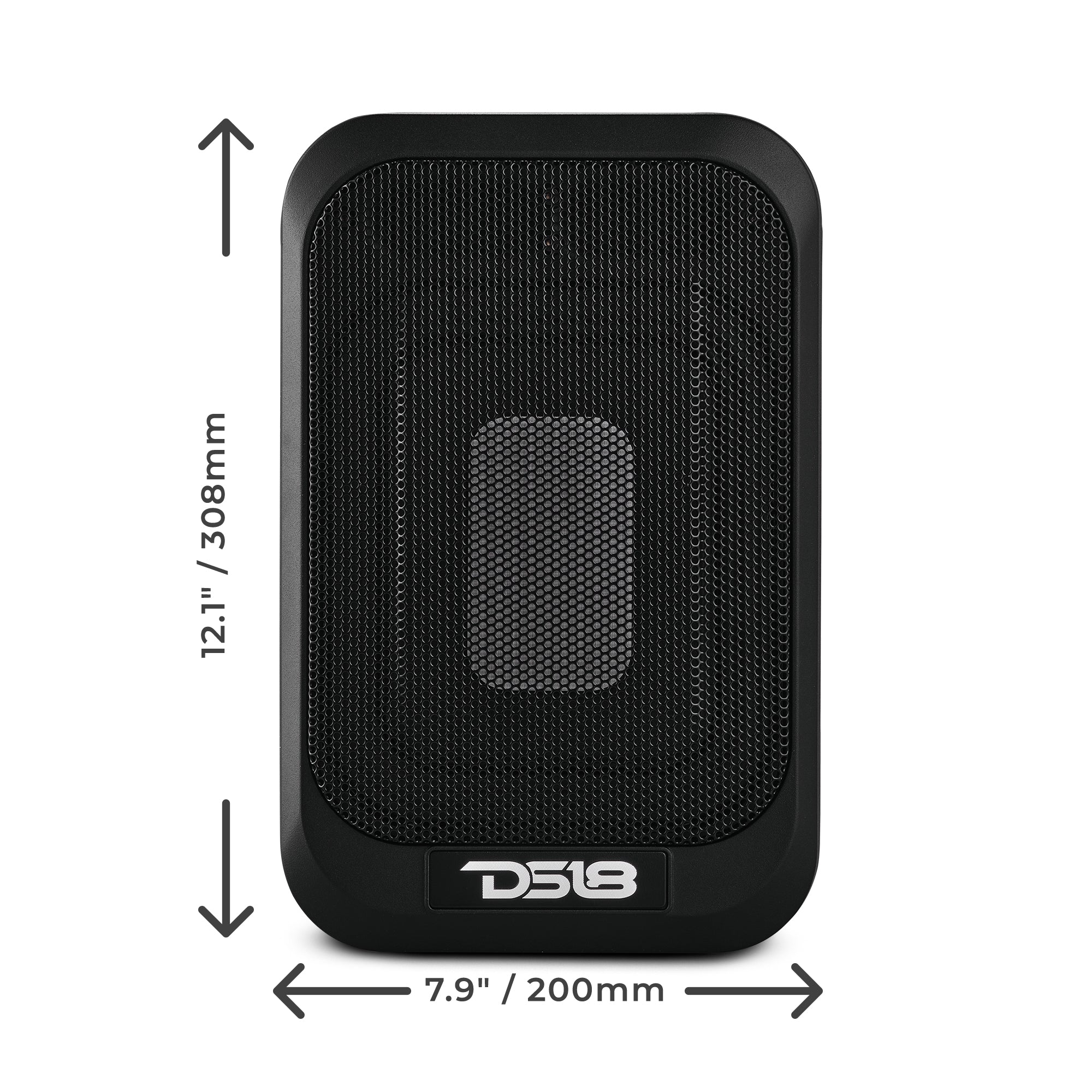 7x9 Amplified Under-Seat Car Subwoofer with 4x6 Radiator - 230W Max Power for Deep Bass | Perfect for Trucks, SUVs & Compact Cars