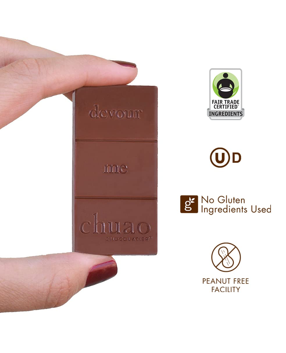 Chuao Chocolatier Potato Chip Milk Chocolate Mini Bars - Gourmet No Preservatives Chocolate Snacks - 100 Pack for Gift Baskets, Christmas, Valentines Day, Birthday Gifts for Women & Men - Perfect for Parties, Office Treats & Sweet Cravings