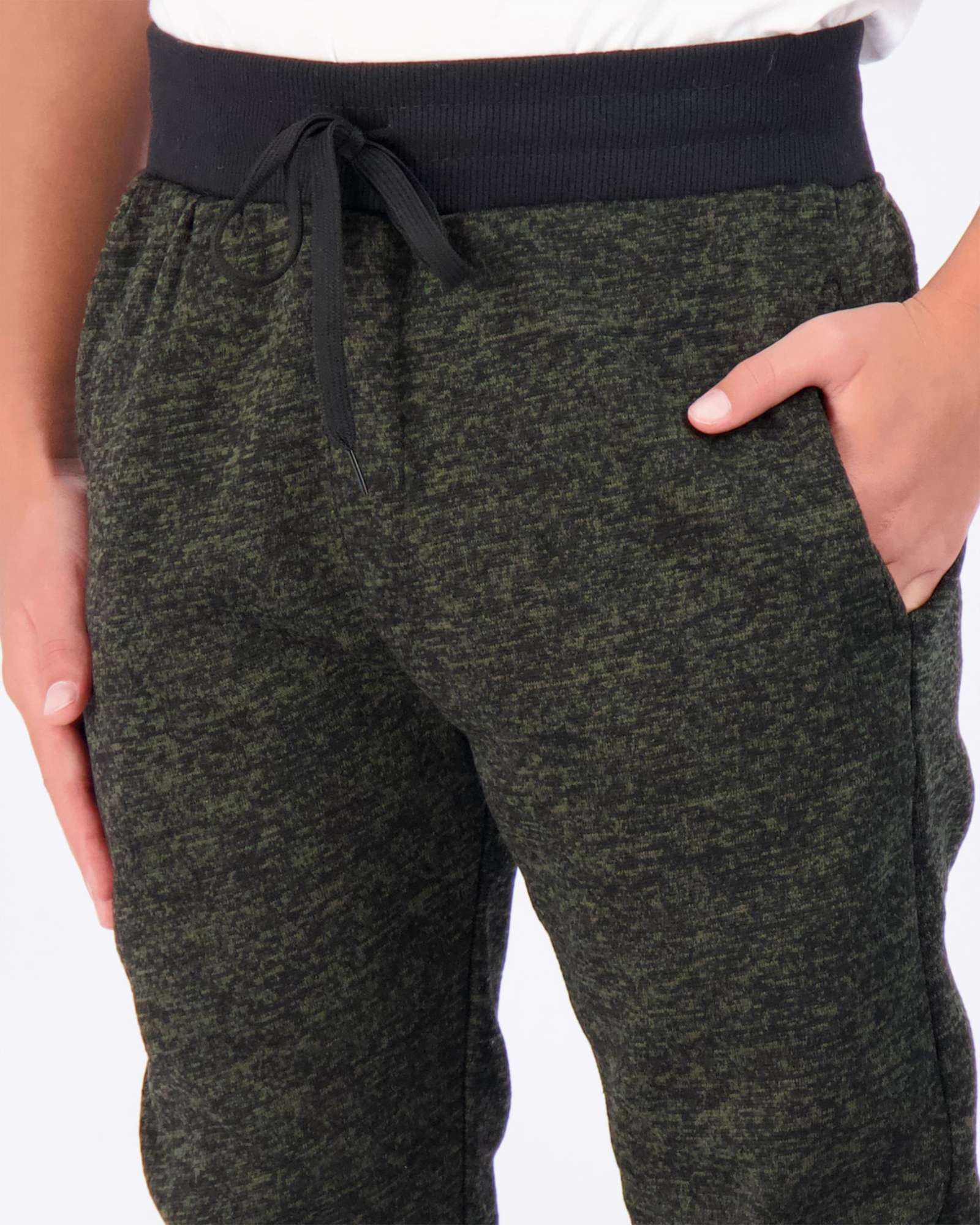 Real Essentials 3-Pack Boys' Athletic Fleece Jogger Pants - Soft & Comfortable Activewear for Youth - Perfect for School, Sports, and Casual Wear
