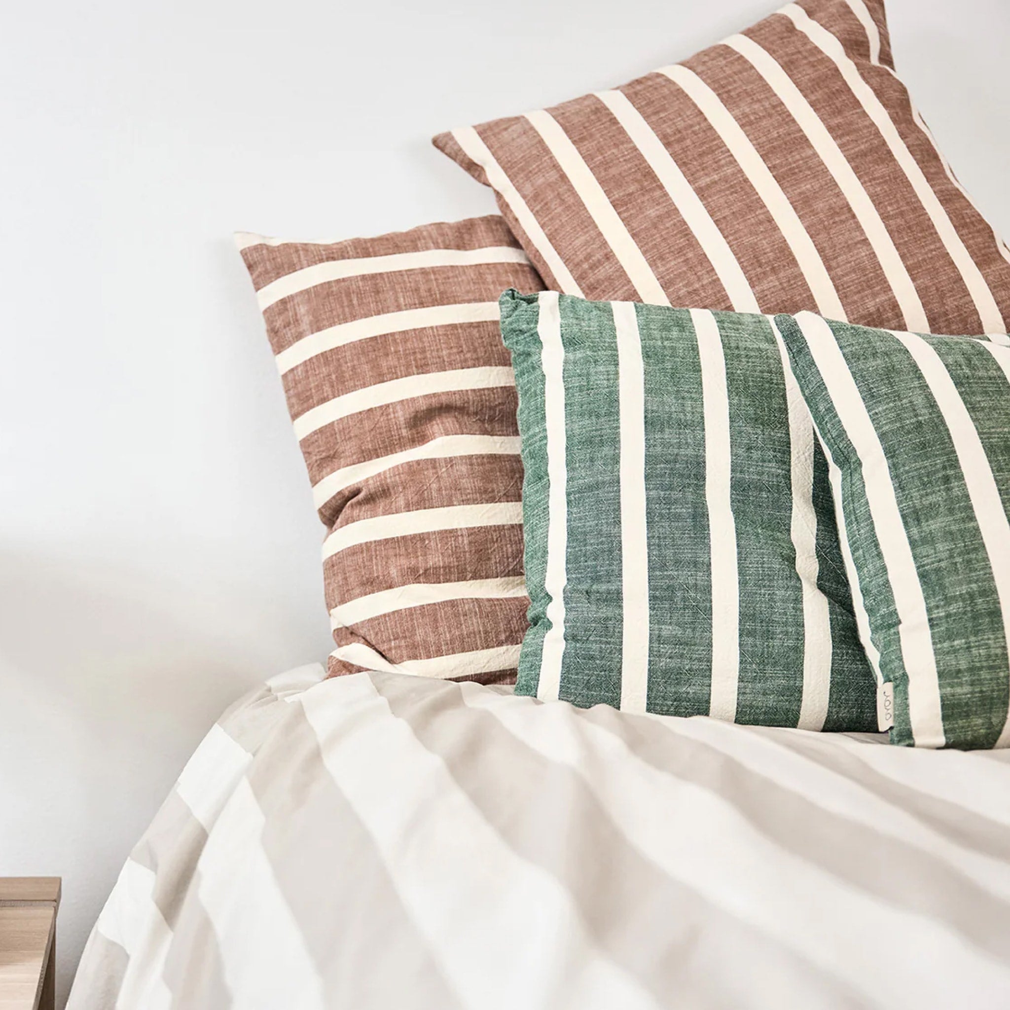 OYOY Kara Square Cushion Cover 50x50cm - Soft Green Decorative Pillow Case for Sofa, Bed & Home Decor