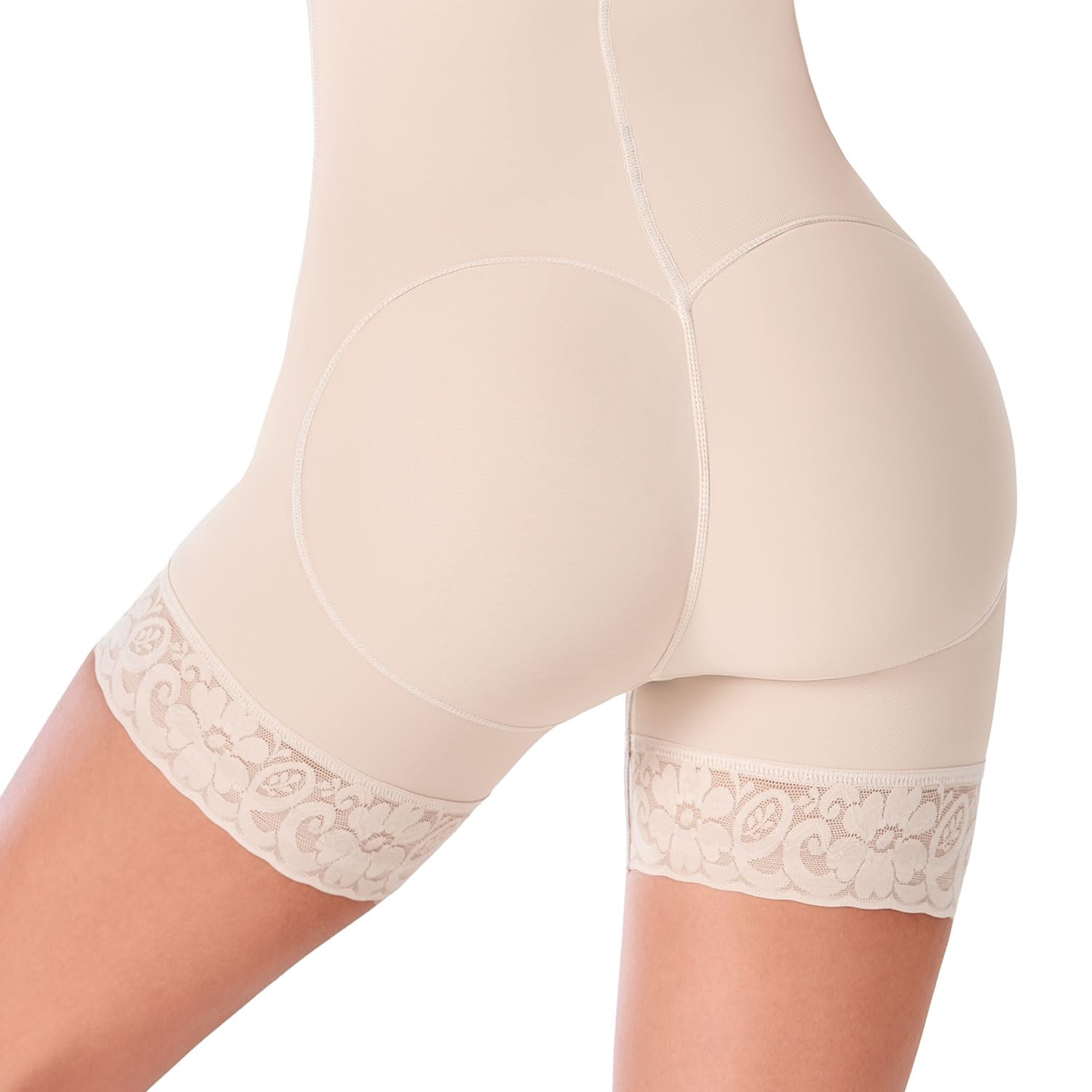 Ann Chery 3010 Strapless Knee-Length Shapewear with Tummy Control & Butt Lifting | High Compression Waist Trainer Girdle with Side Zipper & Adjustable Straps for Women | Perfect for Dresses, Weddings & Special Occasions