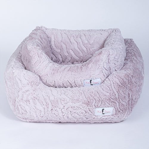 Cozy Pink Ice Cuddle Dog Bed - Soft Plush Orthopedic Pet Bed for Small to Medium Dogs - Perfect for Bedroom, Living Room & Pet Travel