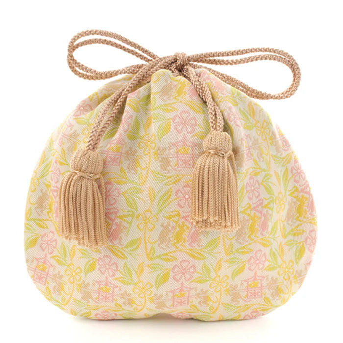 Nishijin Ori Small Drawstring Mouse Pouch - Handmade Kyoto Japanese Traditional Craft Purse | Perfect for Gifts, Cosplay & Collectors