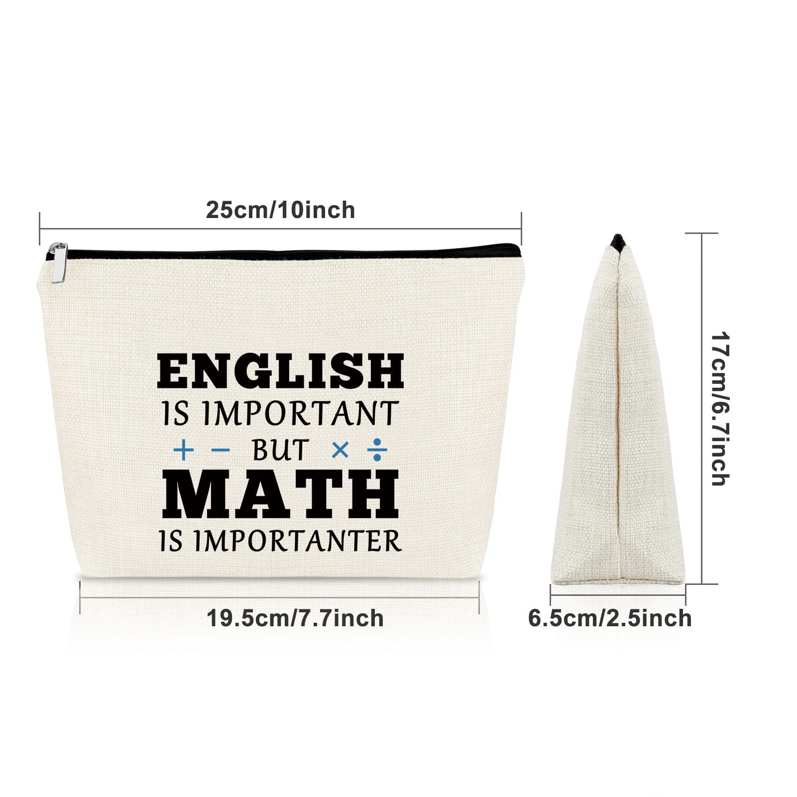 Math Teacher Gifts - Cute Math-Themed Makeup Bag for Teachers | Perfect for Teacher Appreciation, Retirement, Birthday & Teachers Day | Great Thank You Gift from Students | Ideal for Classroom, Office & Travel Use