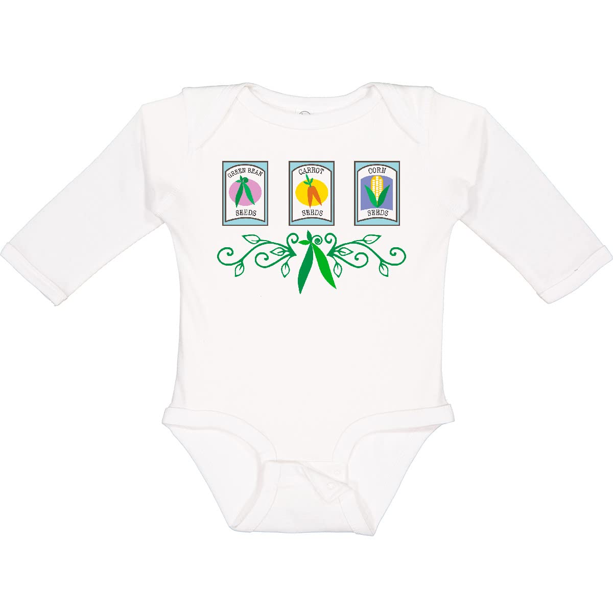 Inktastic Gardener Vegetable Gardening Long Sleeve Baby Bodysuit - Perfect for Organic Farmers, Garden Lovers & Outdoor Activities