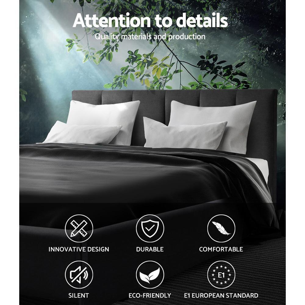 Alma Bed Charcoal & Gray Bonnell Spring Mattress - Medium Firm Support for Back Pain Relief - Double Package Included - Perfect for Guest Rooms & Vacation Homes