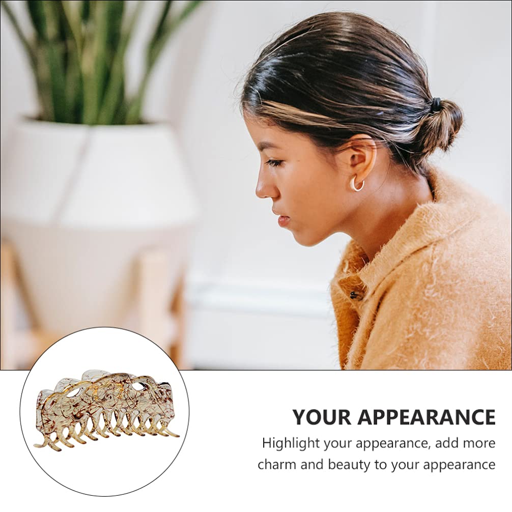 Beaupretty Large Hair Claw Clips for Women - Anti-Scratch Resin Hollow-Out Hair Pins, Non-Slip Hair Holder Accessories for Thick Hair - Perfect for Work, Parties and Everyday Styling