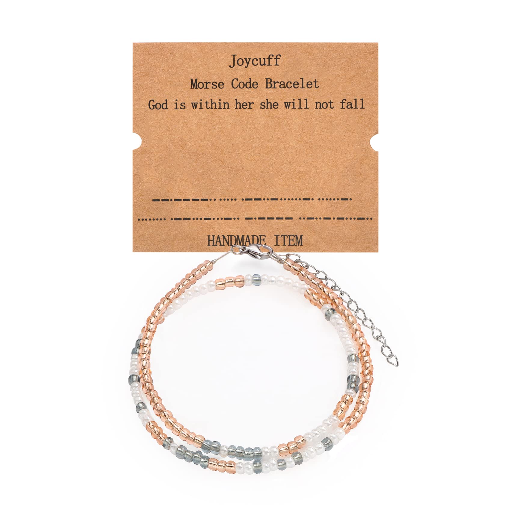 Layered Morse Code Bracelet for Women - Unique Birthday Gift for Mom, Aunt, Wife & Friends - Beaded Strand Bracelet with Secret Message - Perfect for Anniversaries, Mother's Day & Special Occasions