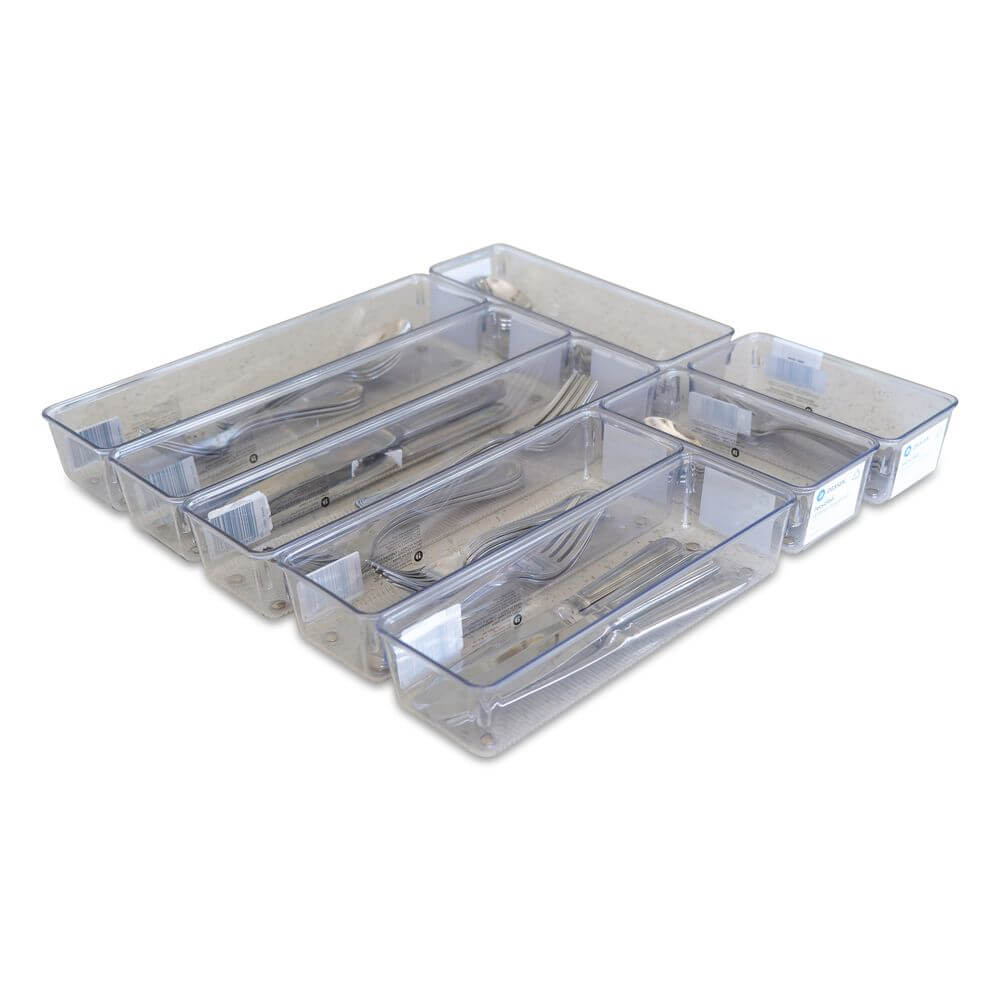 Sophie Cutlery Drawer Organizer Set - Expandable Silverware Tray for Kitchen Utensils - Perfect for Knives, Forks, Spoons & Cooking Tools Storage - Fits Standard Drawers (Great for Home, Restaurant & Office Use)