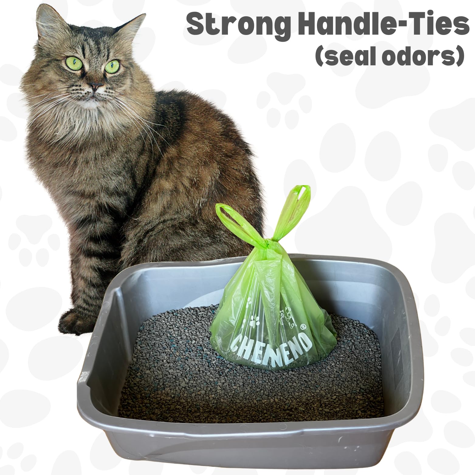 Biodegradable Cat Litter Waste Bags & Dog Poop Bags - 500 Count Eco-Friendly Lavender Scented Disposable Pet Waste Bags with Easy Tie Handles - Perfect for Litter Boxes, Diaper Disposal & Outdoor Dog Walking