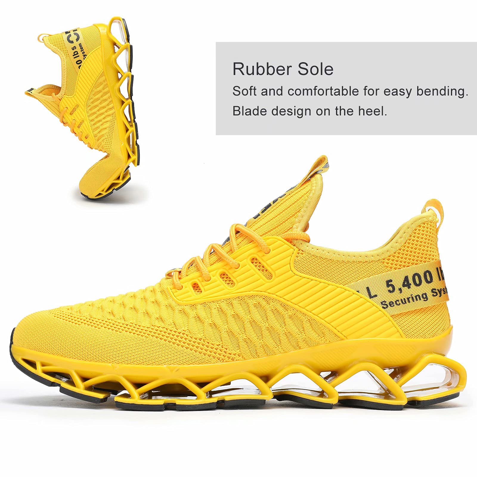 Vooncosir Men's Fashion Sneakers - Breathable Mesh Running Shoes with Non-Slip Blade Sole for Athletic Walking & Casual Wear | Perfect for Gym, Jogging, and Everyday Comfort