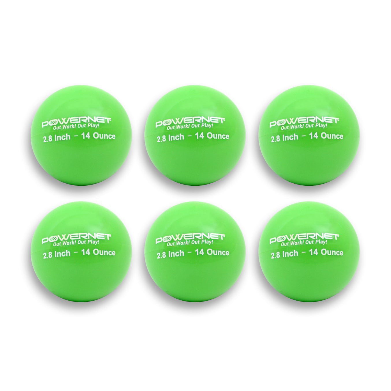 PowerNet 2.8 oz Weighted Baseball & Softball Training Balls (6 Pack) - Improve Batting Accuracy & Swing Speed - Perfect for Baseball, Softball & T-Ball Practice at Home or Field