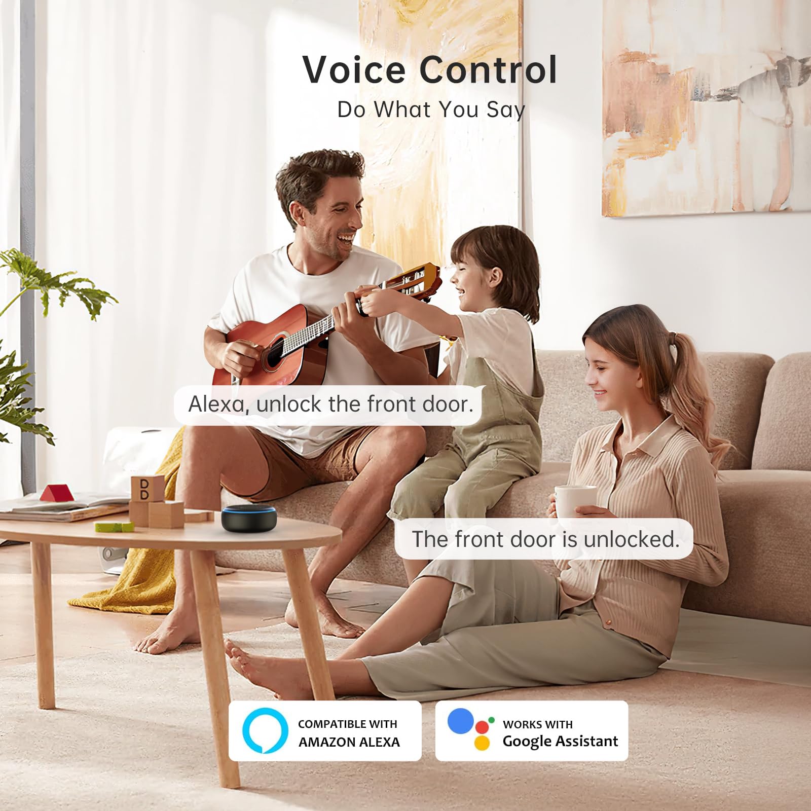 SMONET Smart Deadbolt - Fingerprint & Keypad Electronic Door Lock with Bluetooth, Keyless Entry & App Control - Secure Your Home with Ekeys Sharing - Perfect for Apartments, Vacation Homes & Smart Home Integration