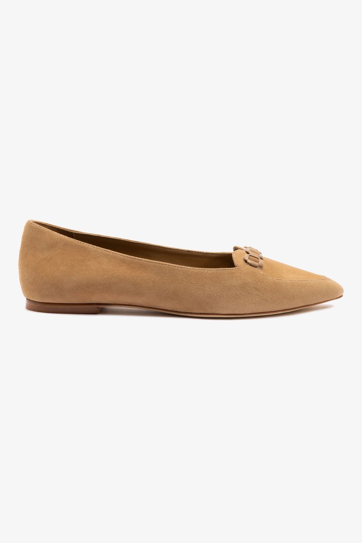 Audrey Flat Shoes in Hazelnut Suede - Comfortable Women's Loafers for Work, Office & Casual Wear