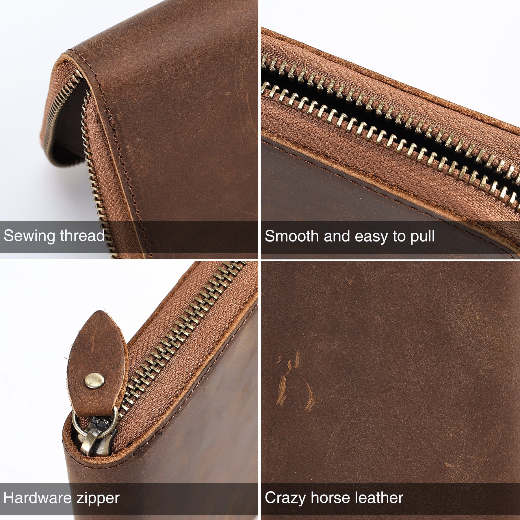 RFID Blocking Men's Long Wallet - Slim Leather Bifold Wallet with Multiple Card Slots - Perfect for Travel, Business & Everyday Use