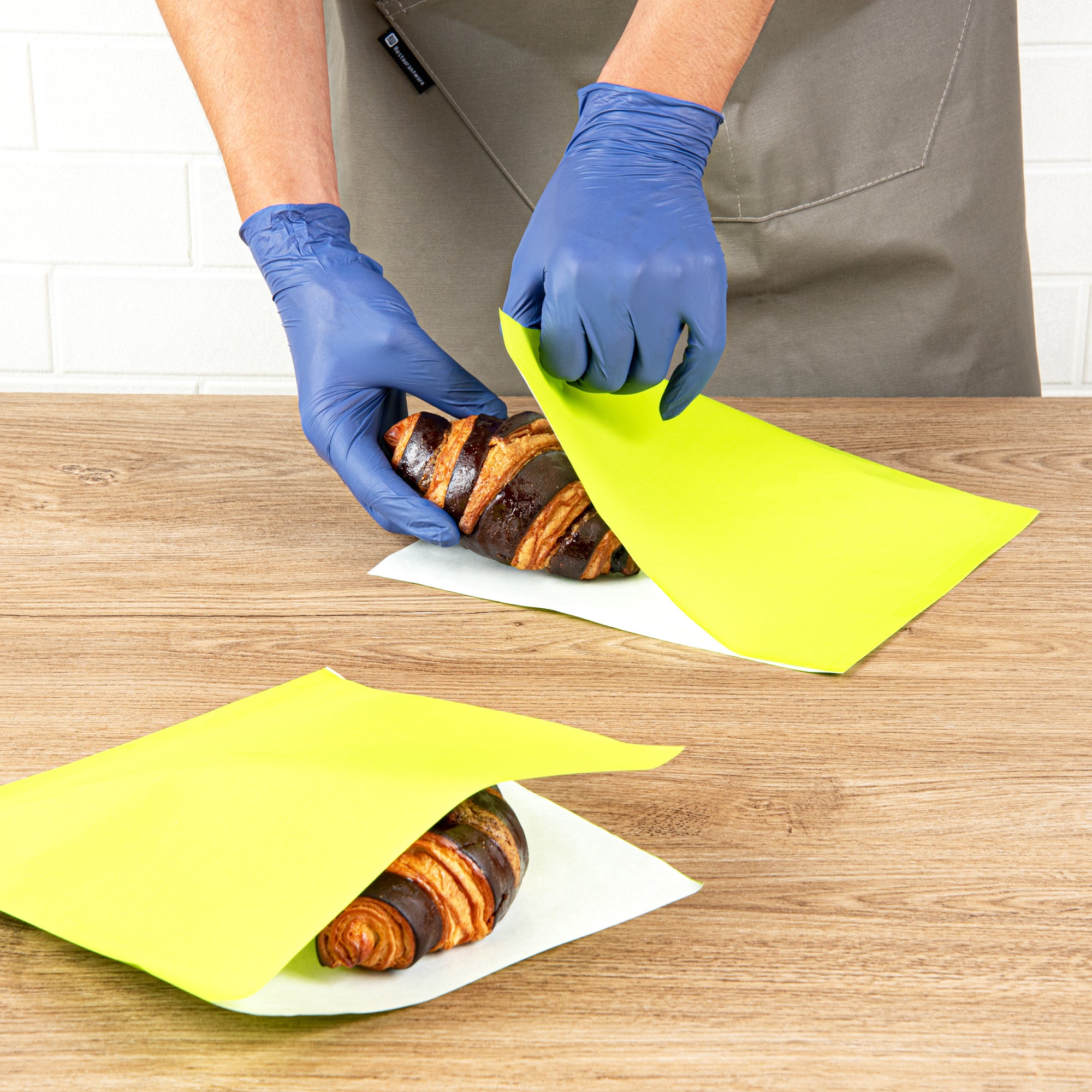 Eco-Friendly Large Double Open Paper Bags - Greaseproof, 10