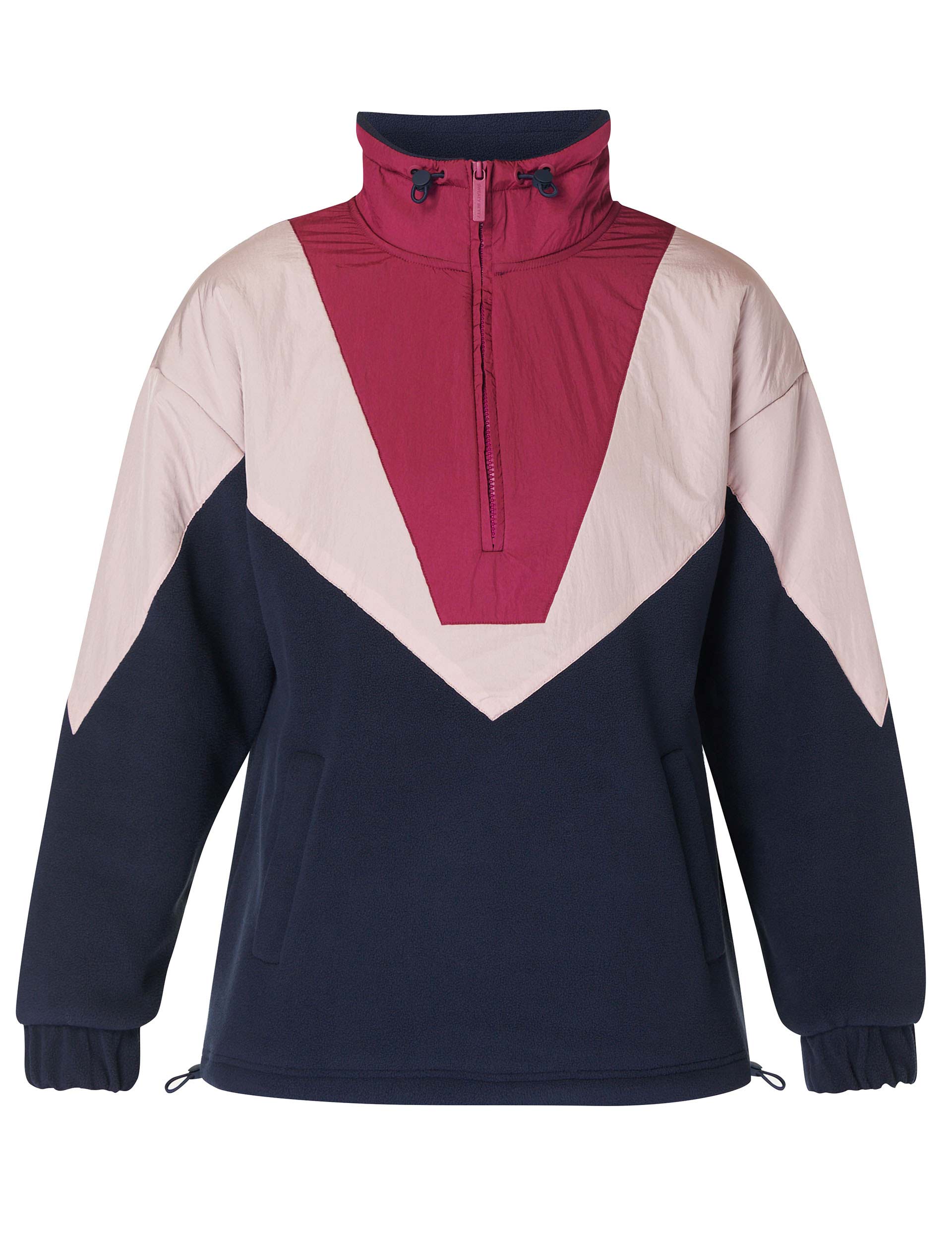Orbit Fleece Half Zip Pullover - Navy Blue Color Block Design | Cozy & Stylish for Outdoor Activities, Hiking, and Casual Wear