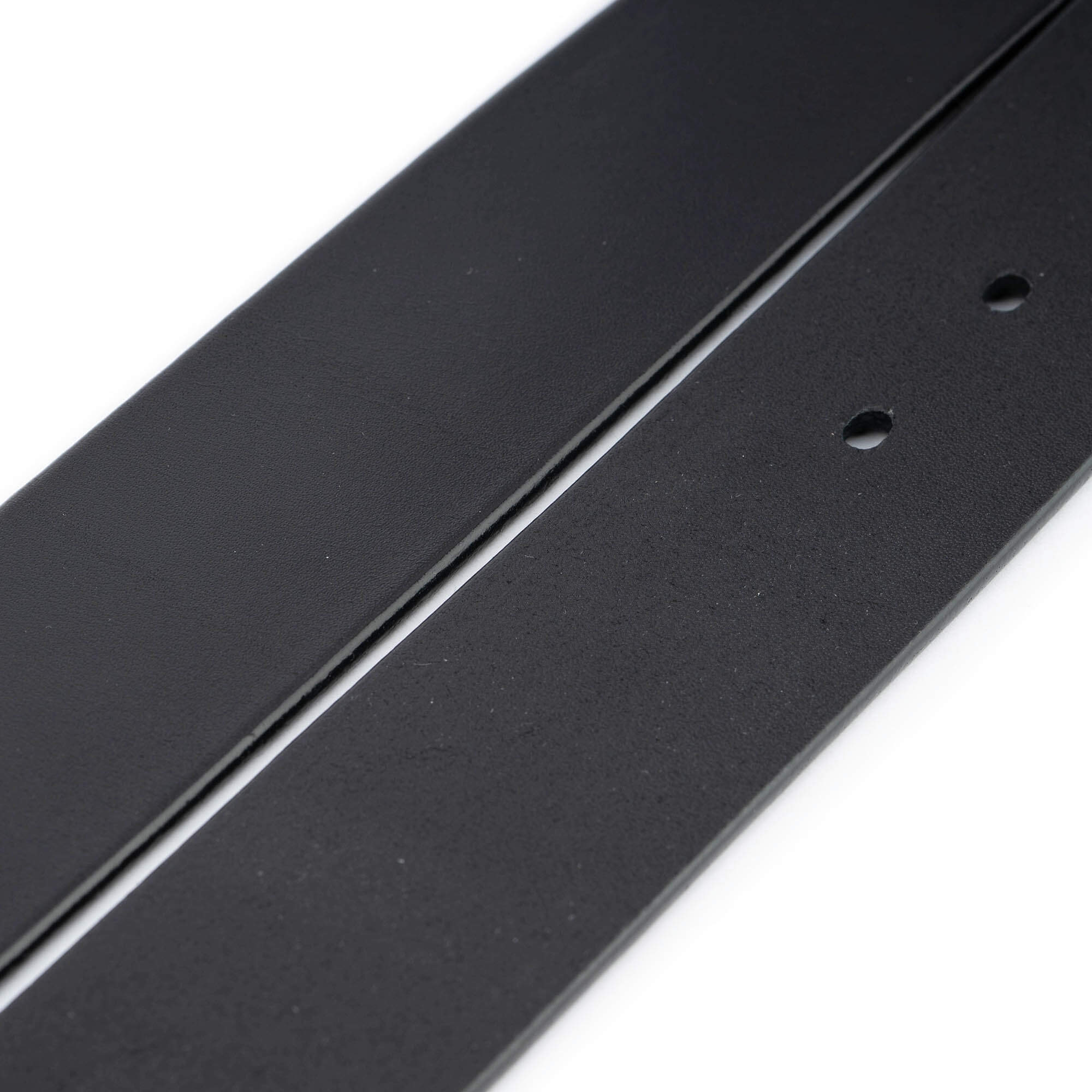 4.0 cm Black Thick Genuine Leather Belt Strap - Replacement Strap for Versace Buckles with Pre-Made Holes | Perfect for Dress Pants, Jeans & Formal Attire