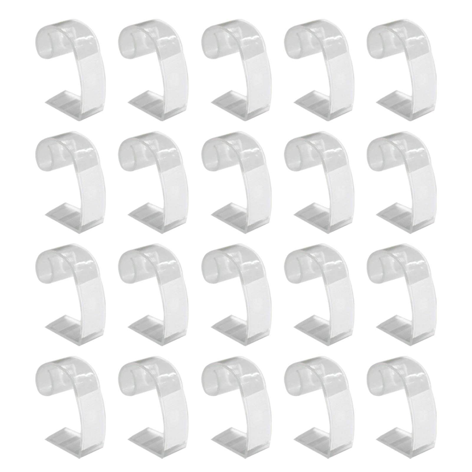 20pcs Faddare Table Skirting Clips with Hook & Loop - Heavy Duty Tablecloth Clips for Wedding, Party, Picnic, Banquet - Indoor/Outdoor Event Decor (5cm) - Perfect for Securing Linens at Home Gatherings & Outdoor Celebrations