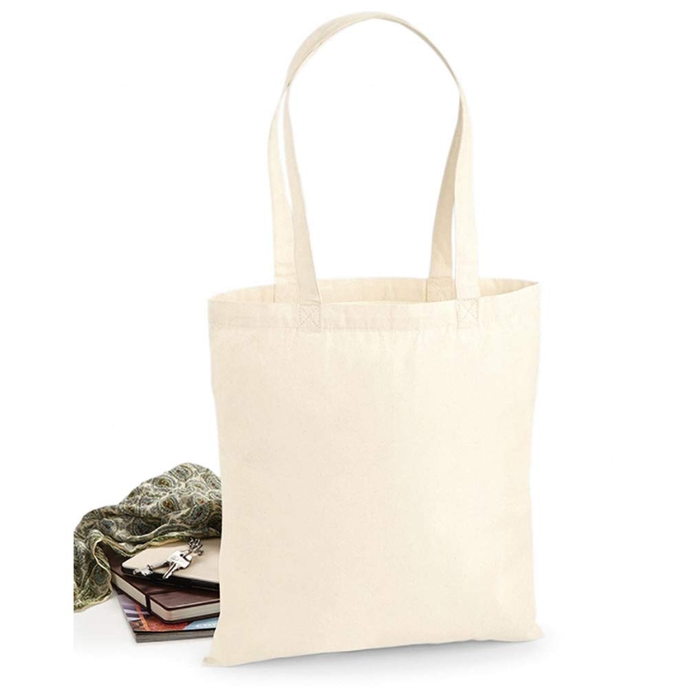 Eco-Friendly Premium Cotton Tote Bag - Reusable Shopping Grocery Bag for Women & Men - Perfect for Groceries, Beach, Work & Travel