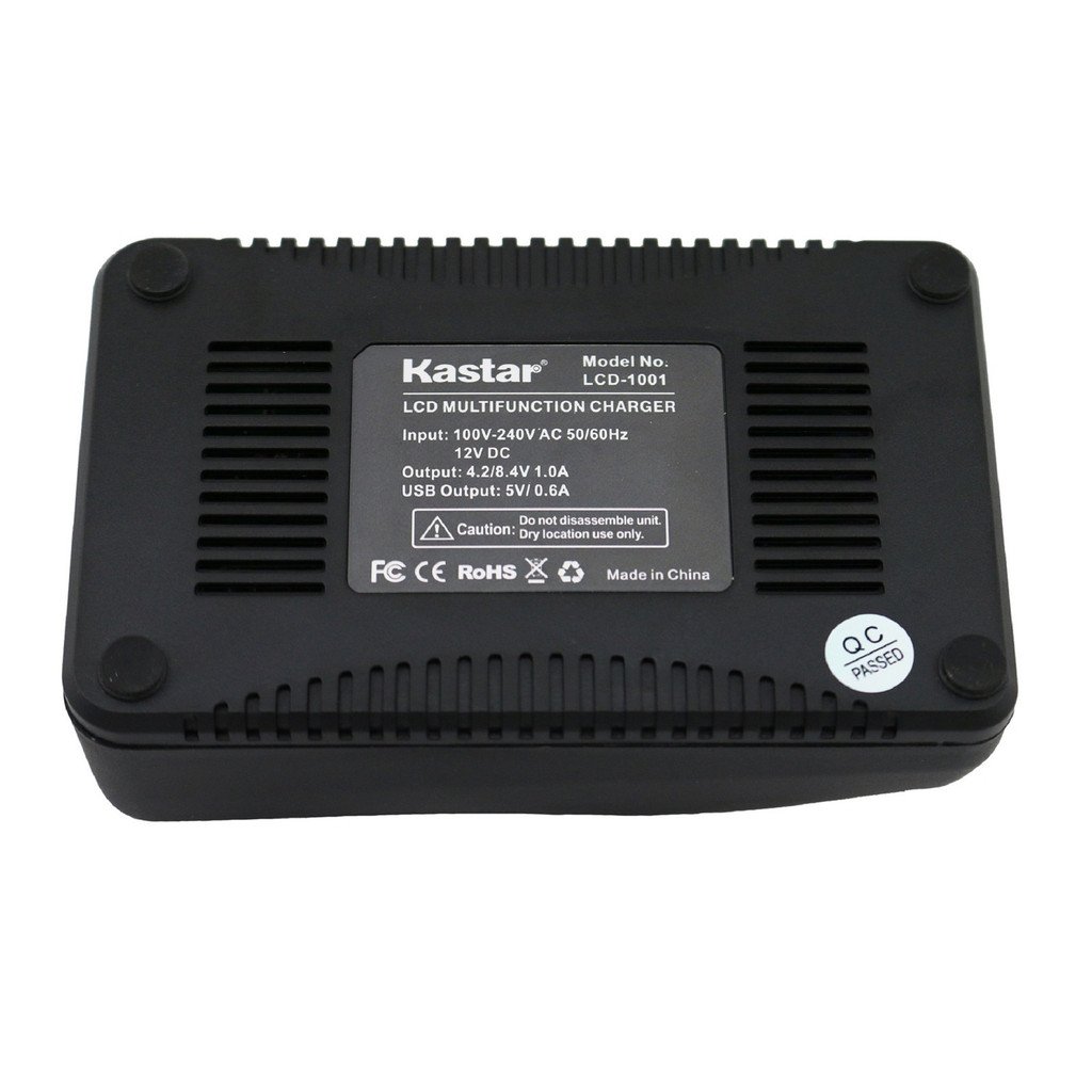 Kastar Ultra Fast Charger Kit with 4-Pack BLM-5 Batteries for Olympus Digital Cameras | 3X Faster Charging | USB Portable Charging Function | Compatible with Olympus C-8080, C-7070, C-5060, E1, E3, E5, E300, E330, E500, E510, E520 | Perfect for Travel Photography & Professional Shoots