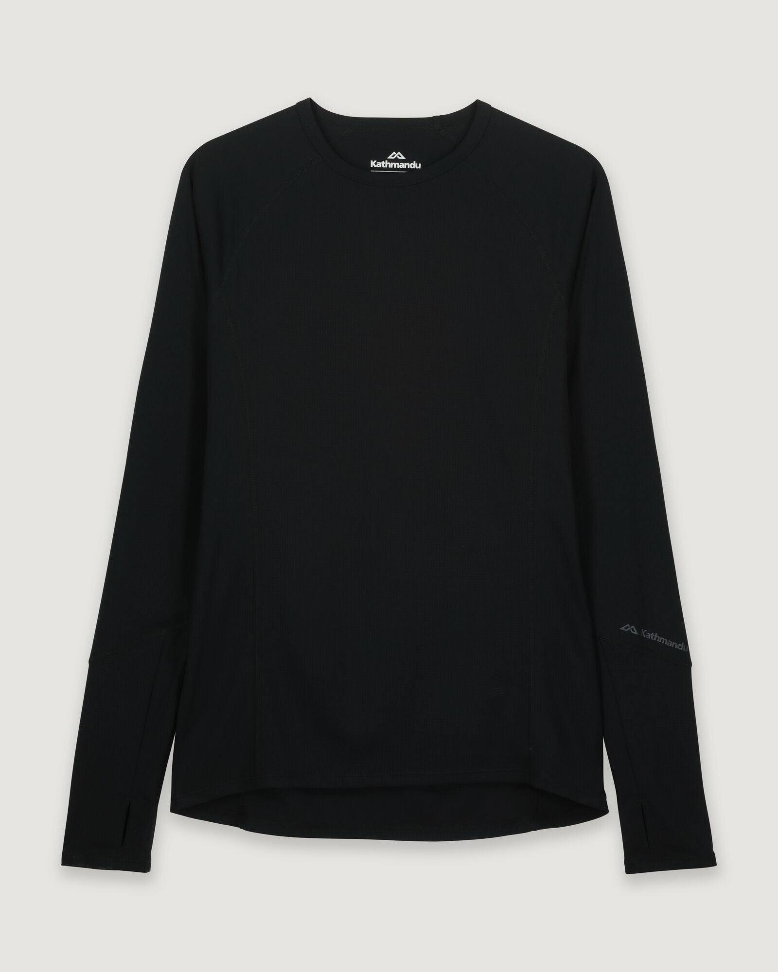 KMDAction Men's Long Sleeve T-Shirt - Soft Cotton Crew Neck Shirt for Men, Black - Perfect for Workout, Gym, Running & Casual Wear