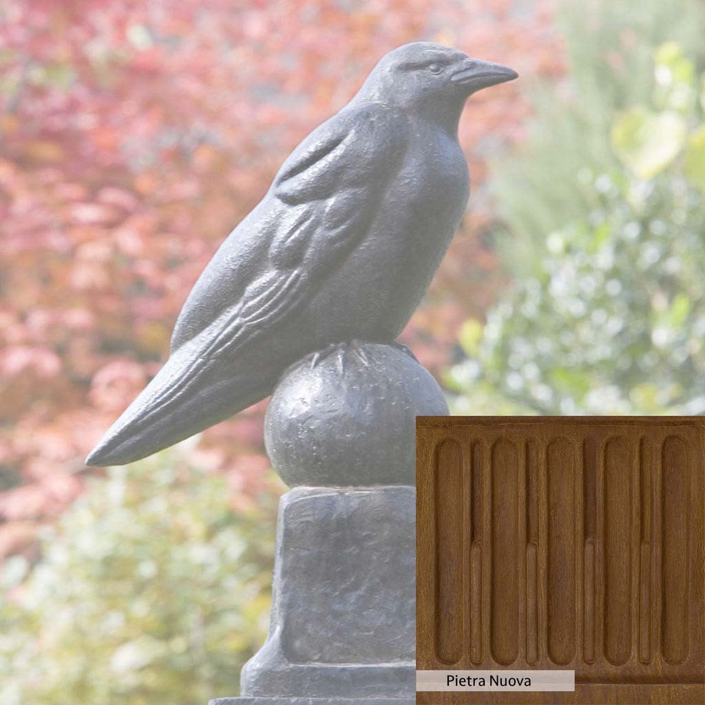 Campania International Raven Statue - Gothic Home Decor, Outdoor Garden Statue for Halloween & Gothic Decorations - Perfect for Patio, Yard, and Halloween Displays