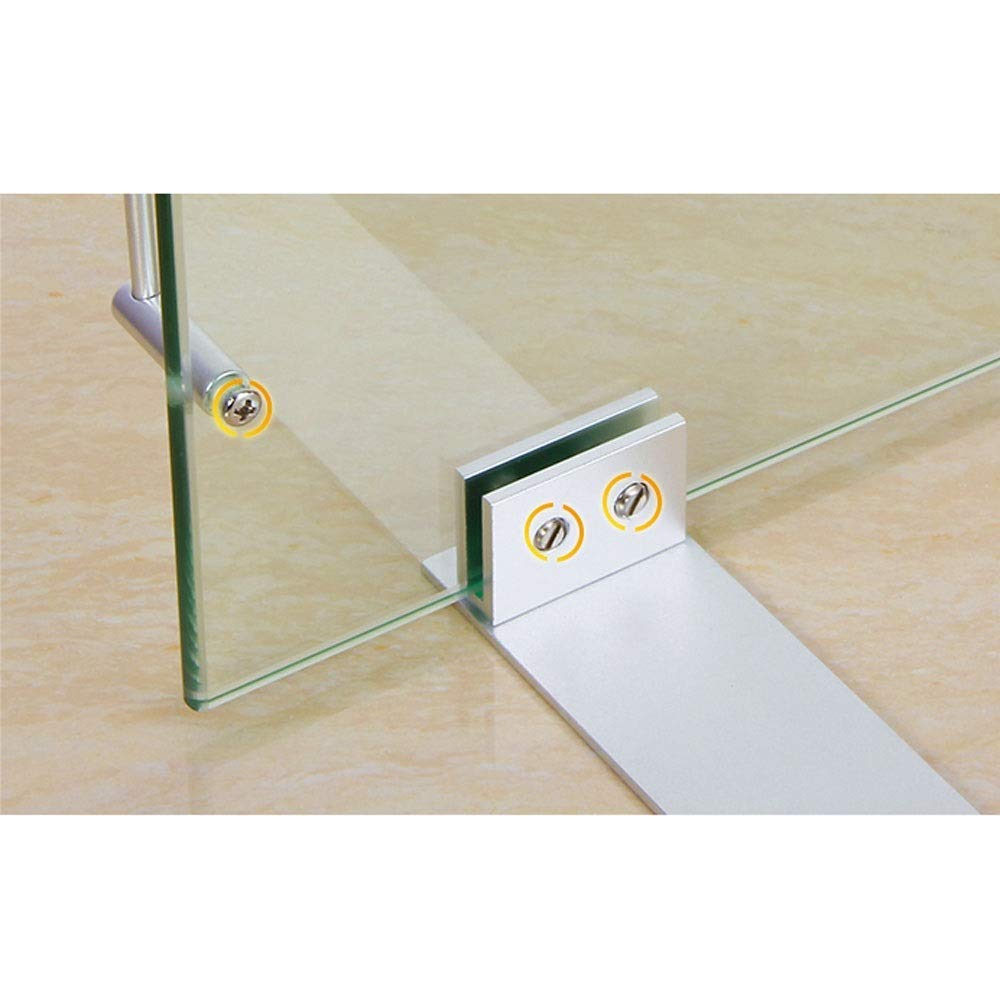 2-Tier Glass Bathroom Shelf - Wall Mount Storage for Shower & Bath Corner