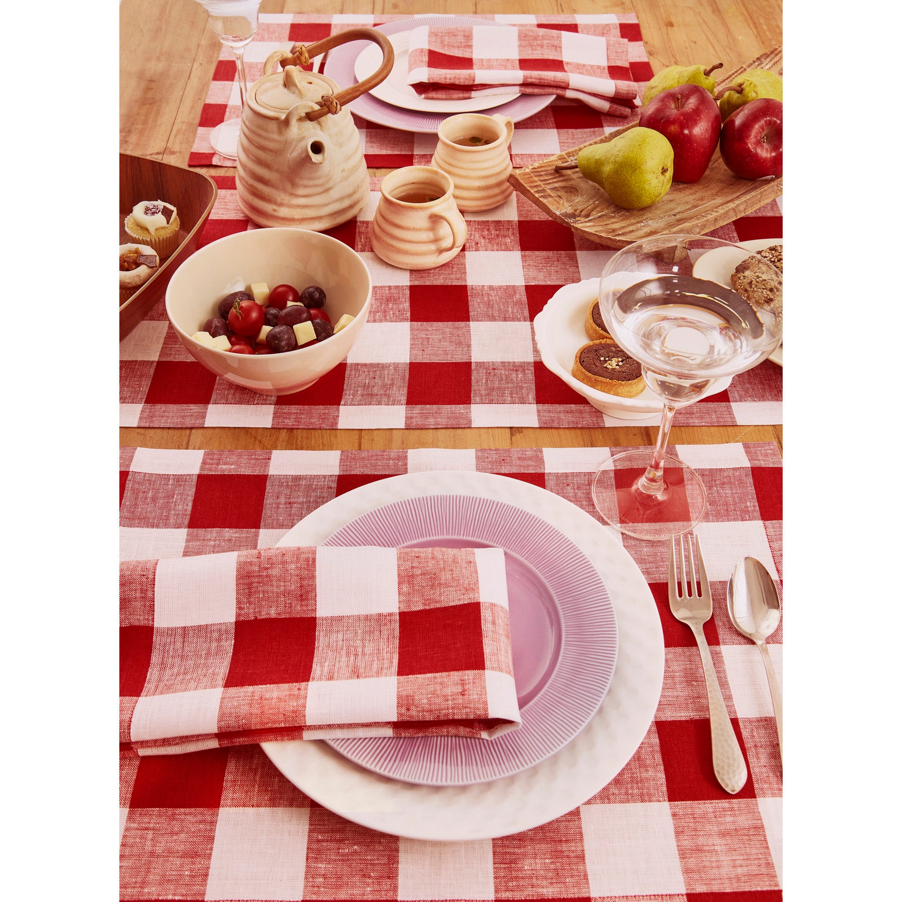 Buffalo Check Cotton Placemats Set of 4 - Rustic Farmhouse Table Decor for Dining Room, Kitchen, and Holiday Gatherings