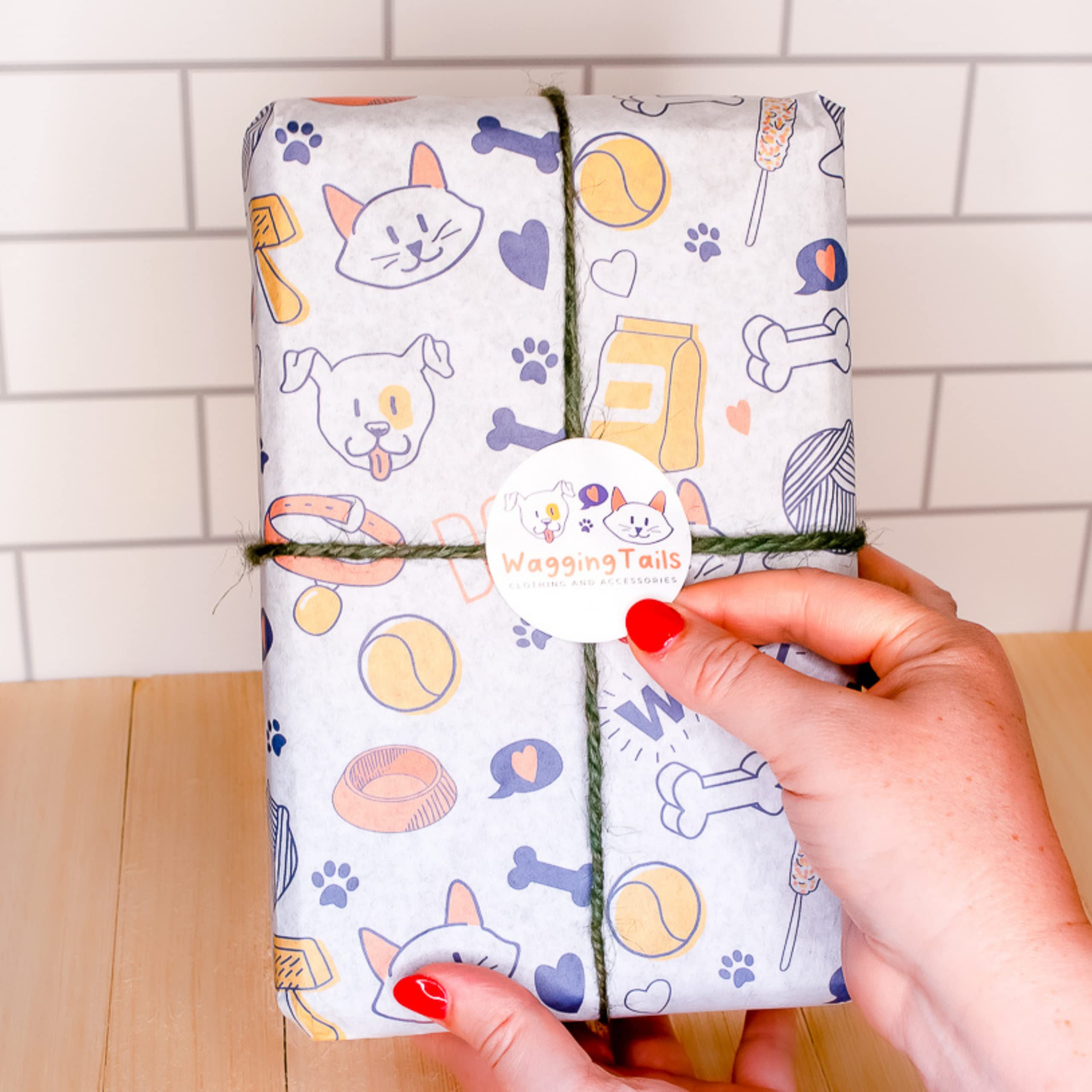 COACO Custom Printed Tissue Paper - Personalized with Your Design, Logo, or Text - Premium Gift Wrapping & Packaging Supplies (20x18 Inches) - Perfect for Holidays, Birthdays, Weddings & Small Business Branding - Choose 30, 50 or 100 Count White Sheets