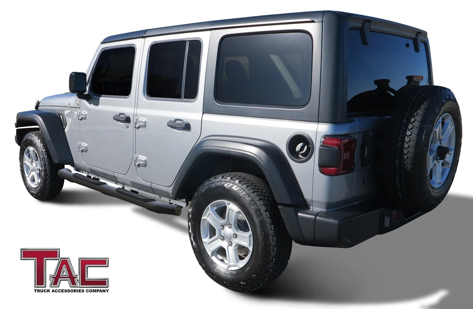 TAC Side Steps Running Boards for 2018-2025 Jeep Wrangler JL 4 Door & 2021-2025 Wrangler JL 4xe SUV - 3