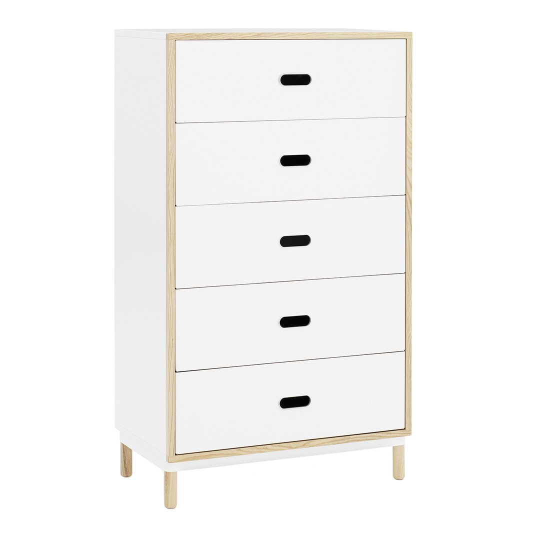 Kabino 5-Drawer Dresser - Modern Wooden Chest of Drawers for Bedroom, Living Room & Nursery Storage Organization